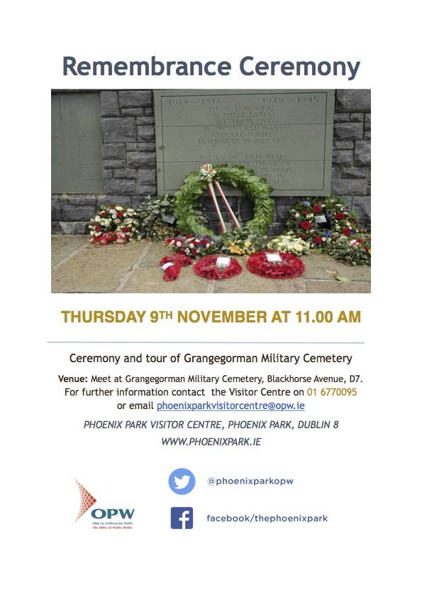 Remembrance Ceremony @ Grangegorman Military Cemetery | County Dublin | Ireland